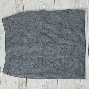 Banana Republic Grey Black Polka Dot Pencil Skirt Size 2
